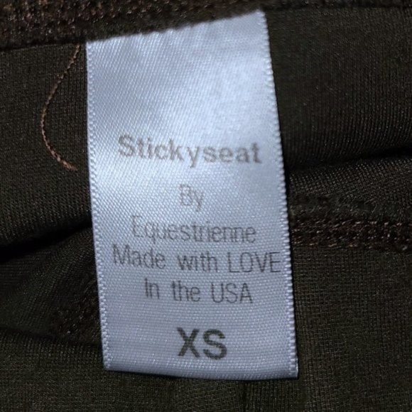 STICKYSEAT by Equestrienne Euro Riding Pants Tights, Size XS/S - Picture 5 of 6